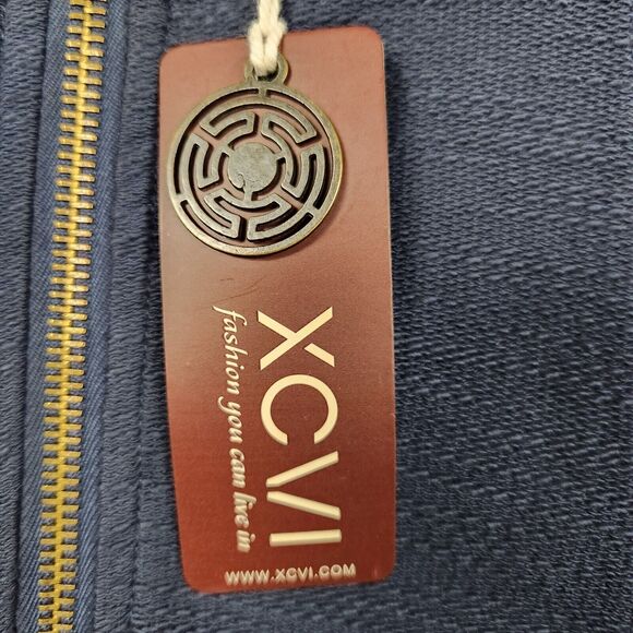 NWT XCVI Blue 13177 Katerin Blanket Hem Long Sleeve Full Zip Jacket SIZE SMALL - Picture 3 of 16